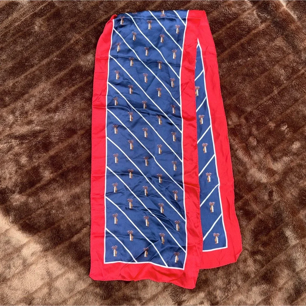 Vintage Custom‎ Washington D.C. Cherry Blossom Silk Scarf - Wm Chelsea Ltd.